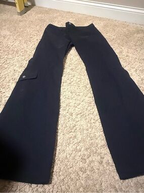 Athleta Black Wide-Leg Cargo Pants